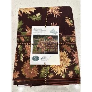 April Cornell Antoinette Tablecloth 60" x 84" Floral Thanksgiving Fall - NWT